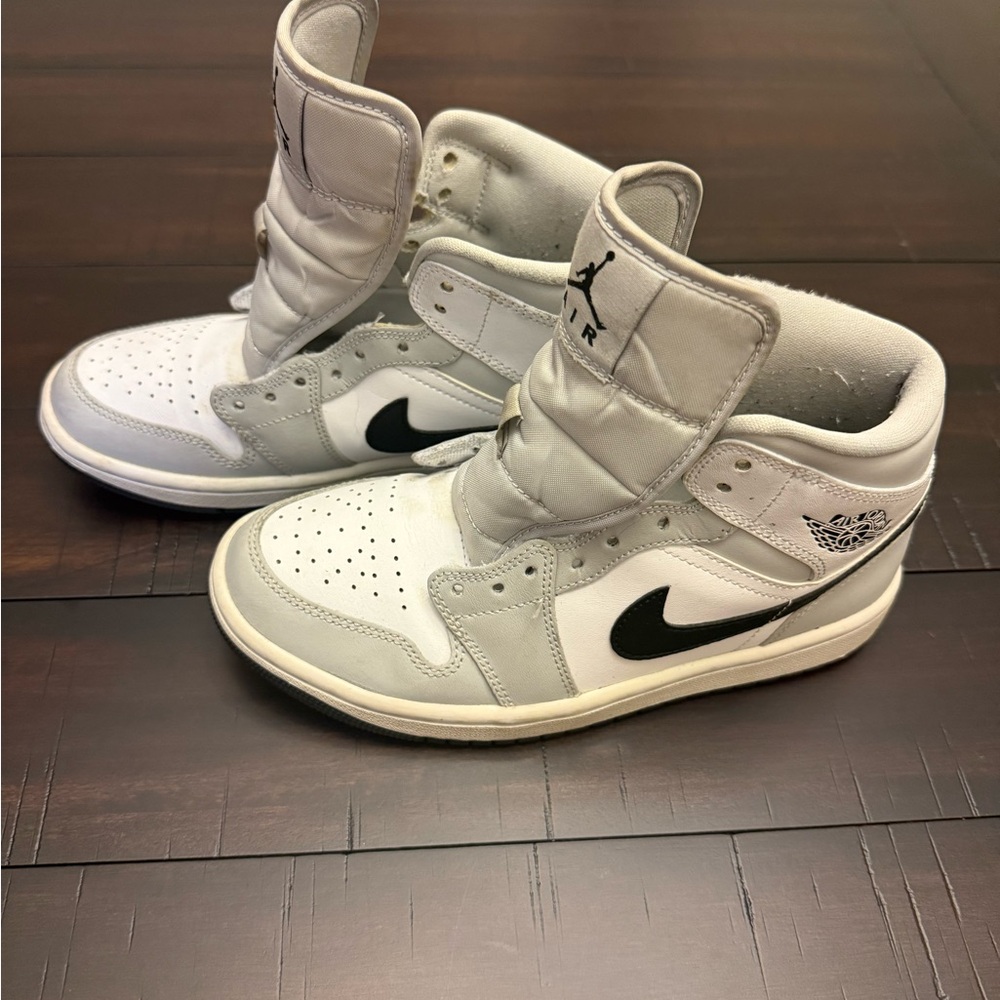 Nike Kids' High-Top Sneakers - White and Gray
